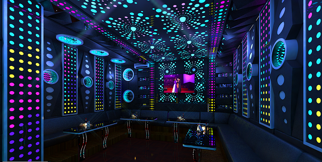 Mẫu thiết kế nội thất phòng karaoke hiện đại phong cách quán Bar 9