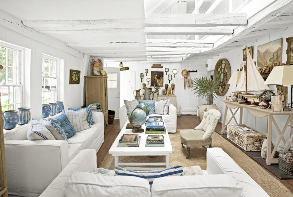 Thiết kế nội thất phòng khách đẹp – phong cách Coastal